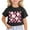 Black, variant on Toddler Girls T-Shirts Flower Printed Short Sleeve Round Neck Multicolor Tee Children Girls School Home Loose Comfortable Everyday Wear T-Shirts,3 -4 Years