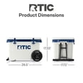 thumbnail image 6 of RTIC Ultra-Light 52 Qt Wheeled Hard-Sided Ice Chest Cooler, Fits 78 Cans, Cool Grey & Navy, 6 of 8