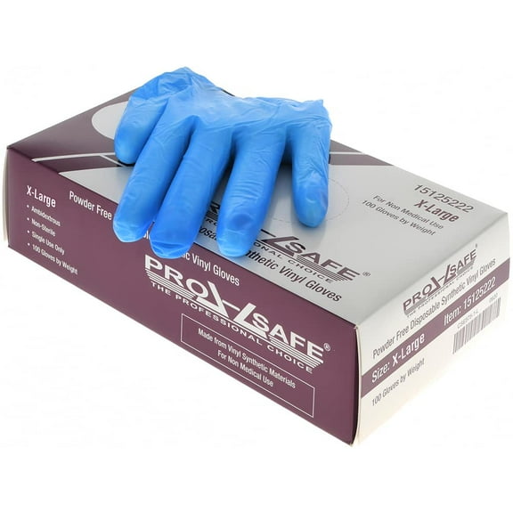 1,000 Count Synthetic 3 mil Vinyl Gloves, Size XL, Blue
