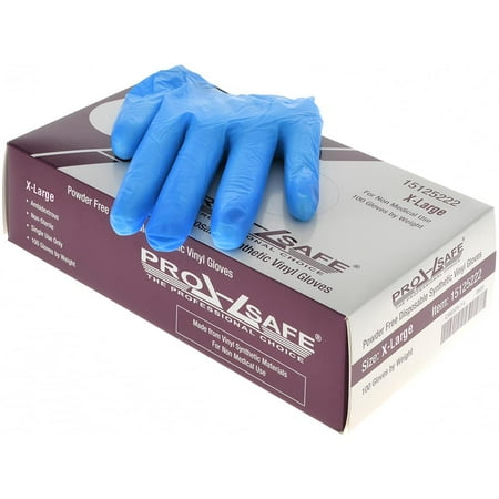 

1 000 Count Synthetic 3 mil Vinyl Gloves Size XL Blue