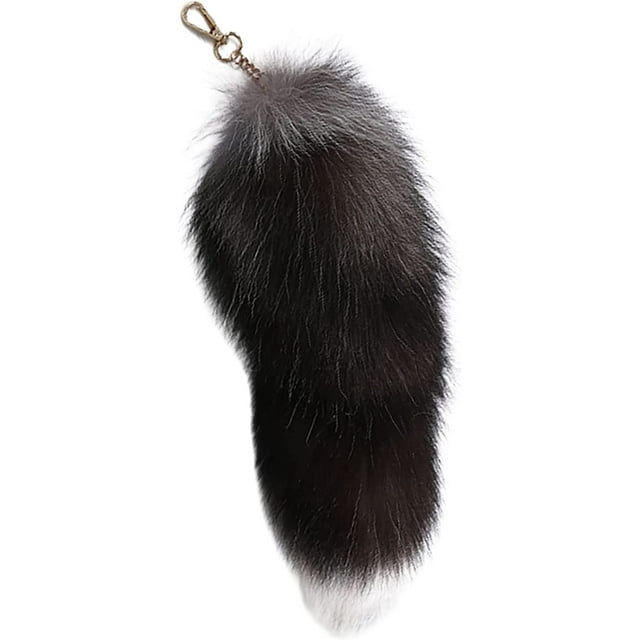 Faux Fur Fox Tail Keychain Soft Fluffy Animal Tail Bag Keychain Handbag