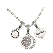 Mimi Love You To The Moon Silver Chain Necklace And Charms Jewelry