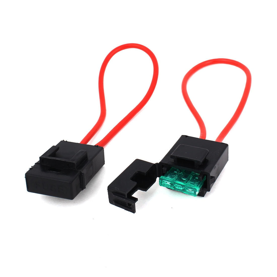 2x Inline 2Prong 30A Blade Fuse Holder Block +Wire Automotive Boat Car 12V Mini