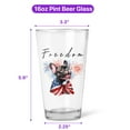 thumbnail image 5 of Freedom French Bulldog on Independence Day 4th of July 16oz Pint Beer Glass Mug Dog Lover Gifts Beer Glasses Cup - 01005, 5 of 5