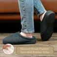thumbnail image 2 of cosyone1997 Men's Memory Foam Slippers Indoor Outdoor Cozy Fleece Lined Non-slip House Shoes, 2 of 7