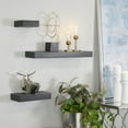 thumbnail image 2 of CosmoLiving by Cosmopolitan 24", 12", 6"W 3-Tier Black Wall Shelf (3 Count), 2 of 7