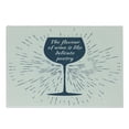 thumbnail image 1 of Wine Cutting Board, Wine Glass and Vintage Sun Burst Frame the Flavor is Like Delicate Poetry Words, Decorative Tempered Glass Cutting and Serving Board, Small Size, Night Blue White, by Ambesonne, 1 of 1