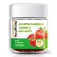 thumbnail image 1 of Gominolas Nature's Key Ashwagandha de 3000 mg con vitamina D2, 60 unidades, 1 of 8