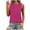 Hot Pink, variant on Eyelet Tank Tops for Women Round Neck Sleeveless Shirts Loose Fit Tunics Tank Plain Basic Camisole Lounge Dressy Cami Beach Holiday Vest