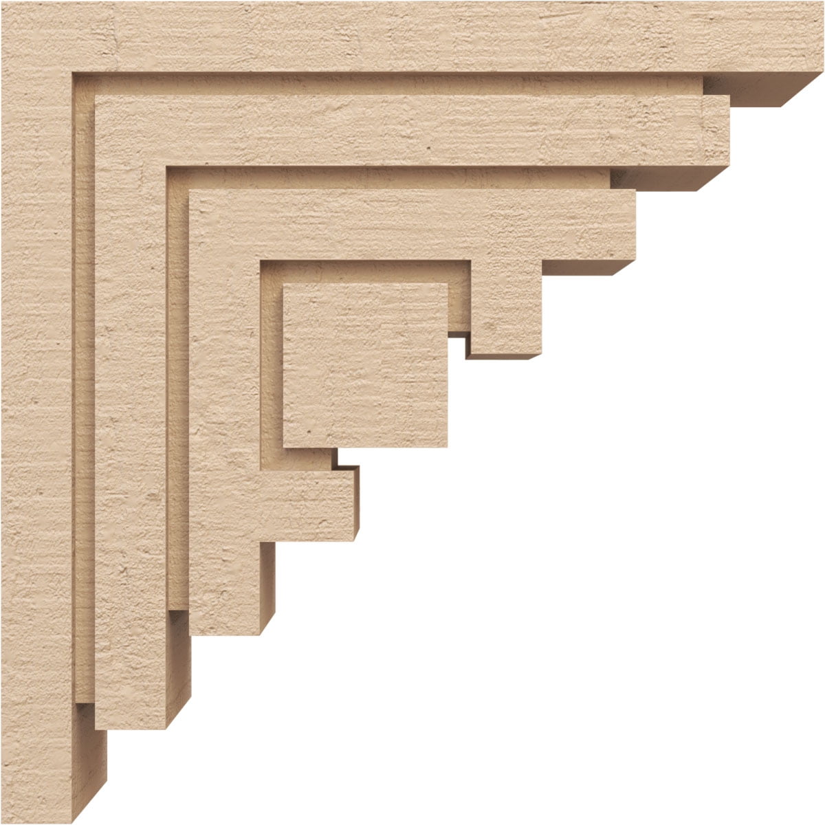 5"W x 20"D x 20"H Thin Landon Rough Cedar Woodgrain TimberThane Corbel, Primed Tan