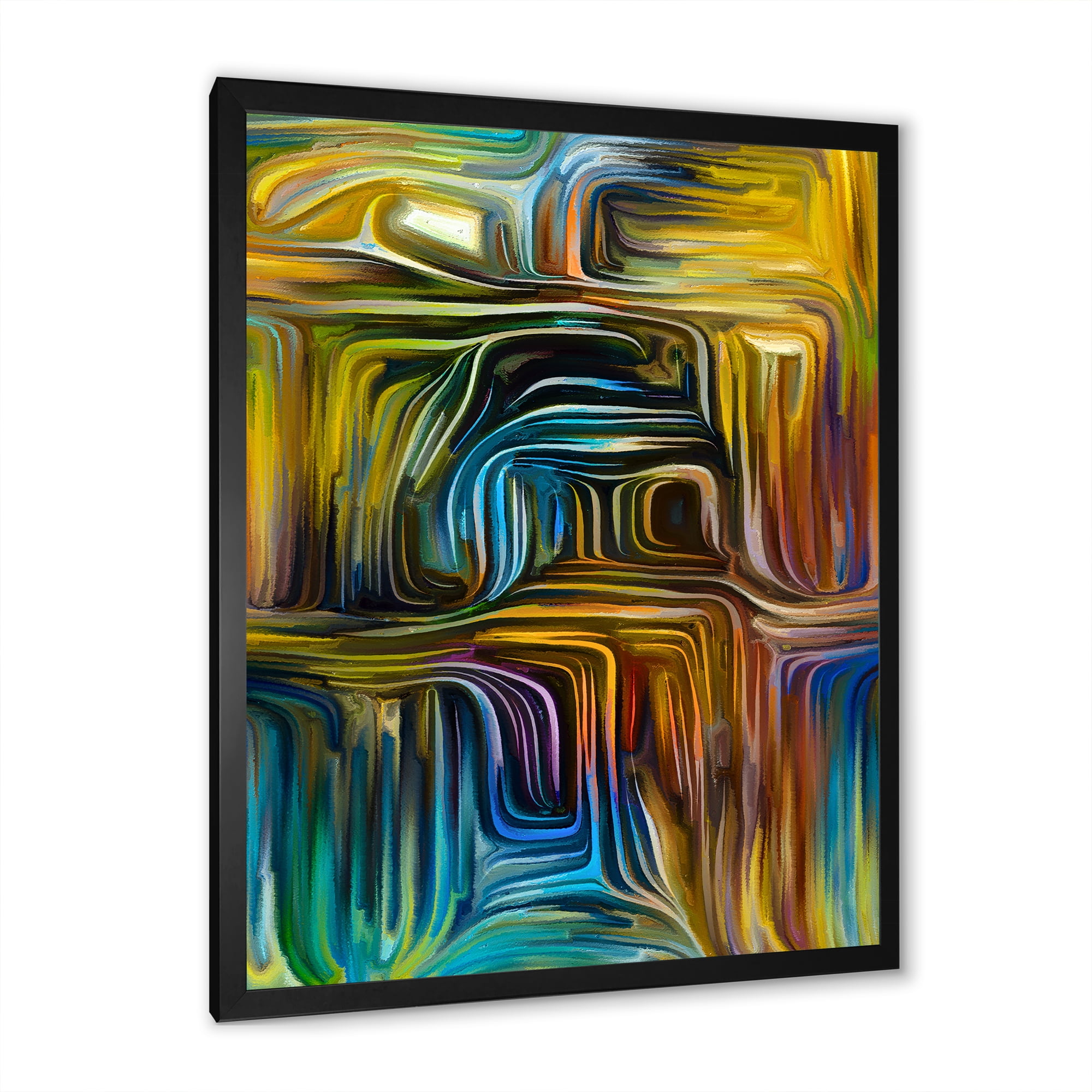 Designart 'Colour Spiral Fusion IV' Modern Framed Art Print