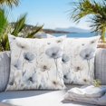 thumbnail image 3 of Throw Pillow Covers 20x20 Inch Set of 2, Blue Beige Spring Floral Waterproof Outdoor Pillow Covers, Summer Botanical Watercolor Decorative Cushion Pillowcases for Couch, Sofa, Bed, Garden, Patio, 3 of 9