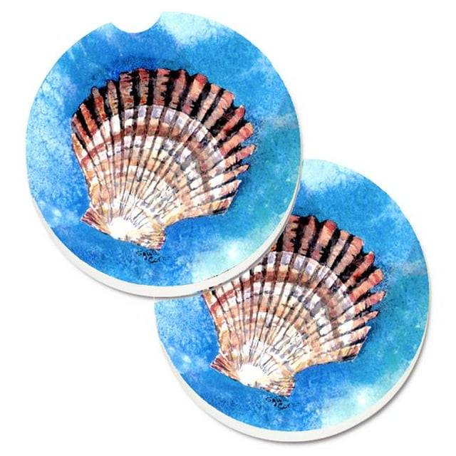 Coquille de Mer de Pétoncles Ensemble de 2 Porte-Gobelets Coaster de Voiture