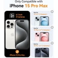 thumbnail image 2 of Funda Magnética Mate para Teléfono para iPhone 15 Pro Max, Cubierta a Prueba de Golpes Compatible con MagSafe - Rosa Intenso, 2 of 7