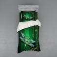 thumbnail image 2 of Ambesonne Dragonfly Bedding Set 4 Pcs, Vivid Gemstone, Queen, Emerald Multicolor, 2 of 3