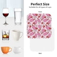 thumbnail image 6 of Lsque Strawberry Popsicle Pattern 4" Drink Coasters Set of 4, PVC Leather Absorbent Coasters, Table Coaster Set Decorative Coffee Cup Coasters Housewarming Gift -Square, 6 of 6