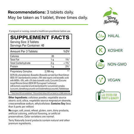 EuroPharma - Terry Naturally Curamin Extra Strength with BCM-95 - 120 Tablets