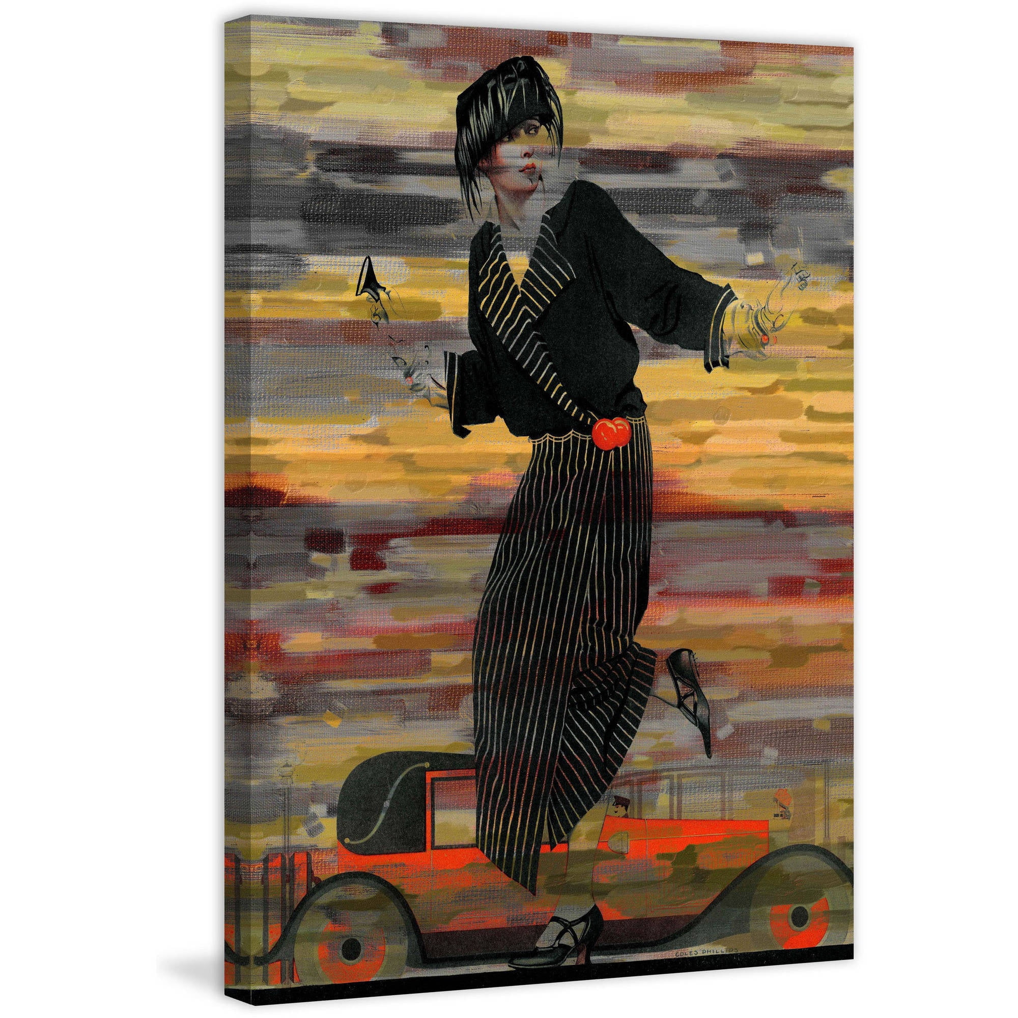 Parvez Michel Inc Parvez Taj - Broken Heel Painting Print on Canvas - Multi-color