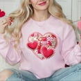thumbnail image 2 of Hearts Patchwork Print - Women's Graphic Sweatshirt, 2 of 12