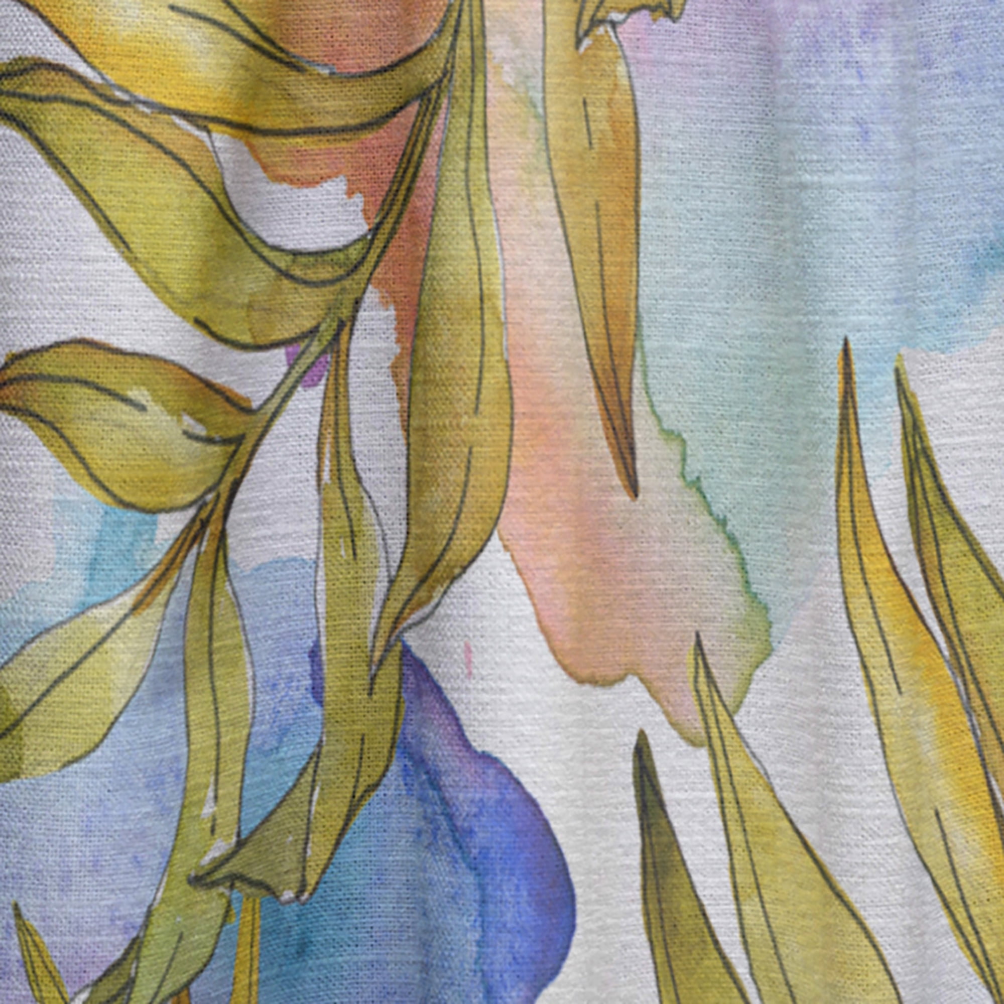 Designart 'Foliage Tropical II' Mid-Century Modern Curtain Panel