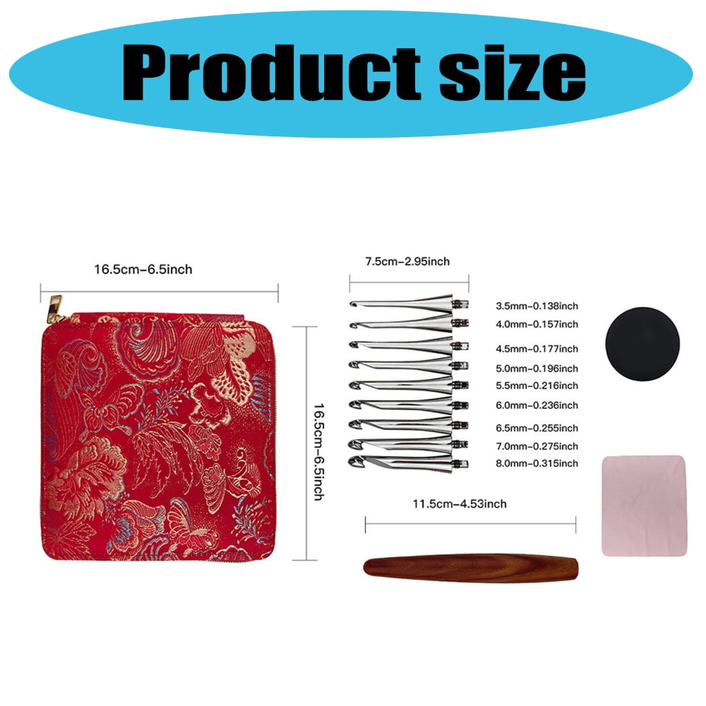 Interchangeable Crochet Hook Set 3.5-8.0mm Crochet Needle Knitting Needle