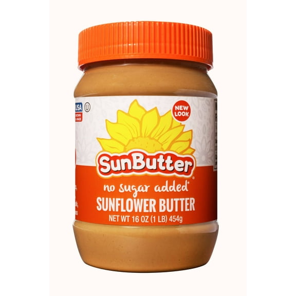SunButter Natural No Sugar Added Sunflower Butter with hint of salt (Pack of 6)