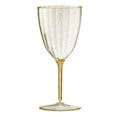 thumbnail image 4 of Posh Setting 7oz, Gold Glitter Plastic Wine Glasses Hard Plastic Disposable Stemware, Drinking Cups with stem for Toasting, Weddings parties Plastic Wine cups for Home [8 Pack], 4 of 6