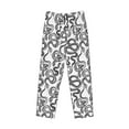 thumbnail image 6 of Goofa Hand Drawn Snake Printed Soft Pajama Pants for Men, Wide Leg Comfy Casual Lounge Yoga Pants-Medium, 6 of 9