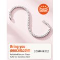 thumbnail image 6 of Just Being Cute Tennis Bracelet for Women White Gold Plated 3mm Cubic Zirconia Bracelets Christmas Birthday Jewelry Gifts with Card for Her, 6.5 inch, 6 of 10
