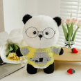 thumbnail image 1 of 30cm Cartoon Pig Panda Plush Toy with Glasses Funny Cosplay Doll Anime Panda Plush Toys Kawaii Pillow Birthday Xmas Gift Kids, 1 of 5