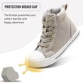 thumbnail image 3 of Kushyshoo Kids Canvas Sneakers Gray High-Top Children Walking Shoes 13M, 3 of 6