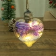 thumbnail image 6 of JWshufel Christmas Decorations Glass Hydrangea Balls Glowing Hanging Chandelier Easy Install Energy Saving for Shopping Mall Restaurant Bar Home with Ornaments for Tree 4.3in Purple, 6 of 6