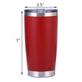 thumbnail image 5 of Aspire 20 Ounce Stainless Steel Tumbler, Double Walled Vacuum Powder Coated Travel Mug-Pink, 5 of 7