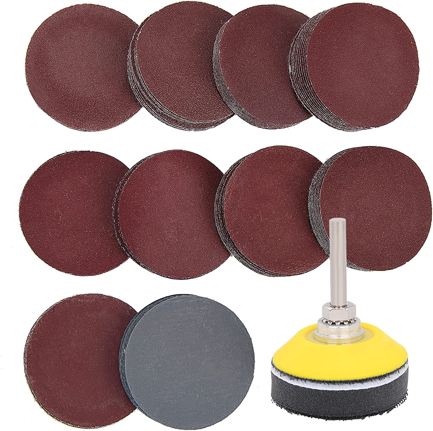 100 Pieces 2 Inch Sanding Discs, 803000 Grit Sandpaper with 1/4" Shank
