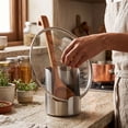 thumbnail image 4 of Lucahom 2 In 1 Multi-functional Kitchen Utensil Holder, Heavy Duty Stainless Steel Pot Lid & Spoon Rack, Space-Saving Vertical Stand for Spatulas,Tongs,Ladles,Countertop Organizer,2PCS, 4 of 6