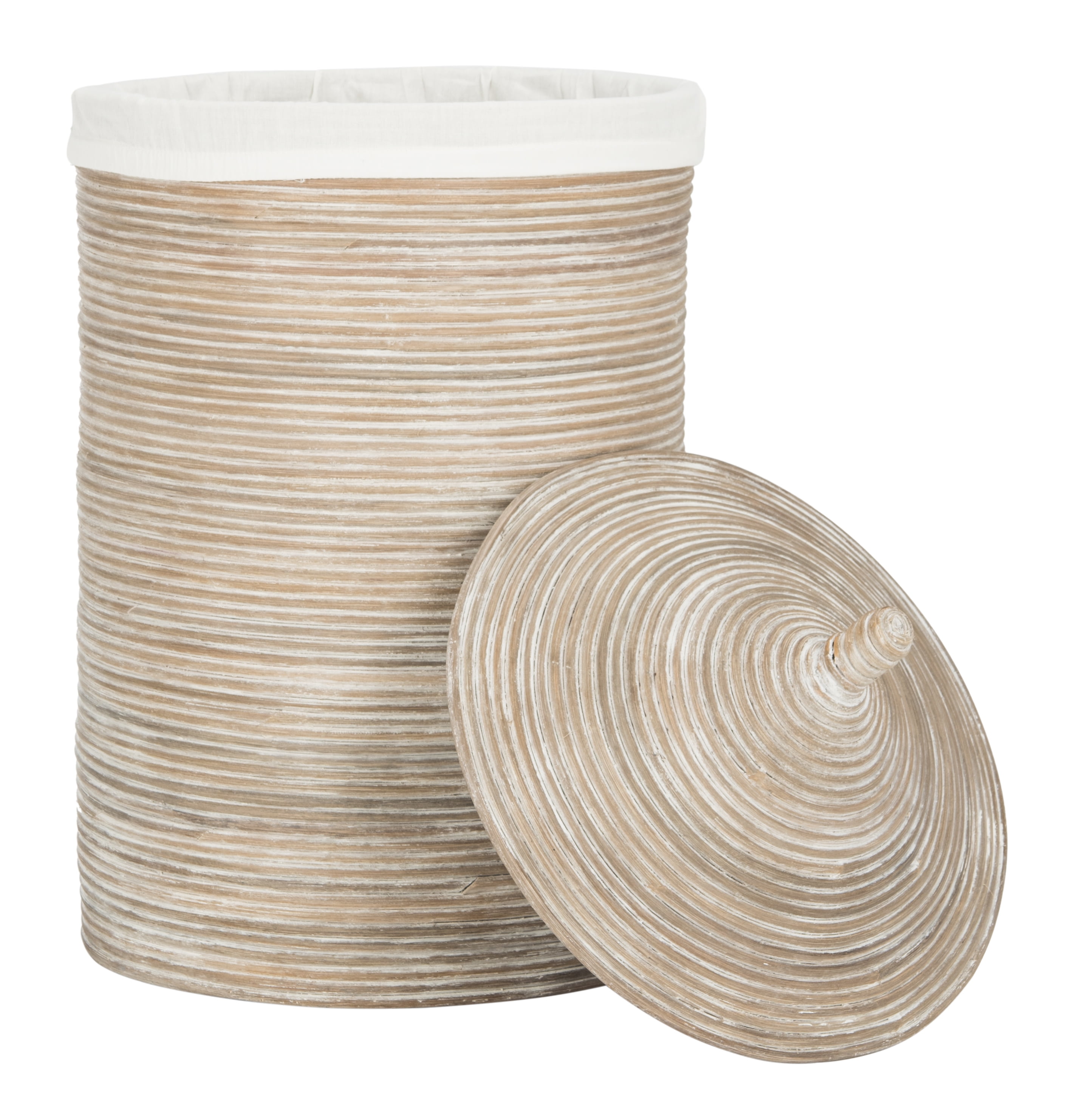 Safavieh WELLINGTON RATTAN STORAGE HAMPER WITH LINER, HAC6501A