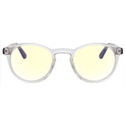 Flower Eyewear Handmade BlueLight Blocking Computer Glasses, Clear Crystal