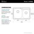 thumbnail image 7 of Kraus 33 Inch Topmount 60/40 Double Bowl 18 Gauge Stainless Steel Kitchen Sink with Noise Defend Sound proofing, 7 of 7