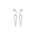 thumbnail image 3 of ARAIYA FINE JEWELRY 10K White Gold Round Diamond Dangle Earrings (1/10 cttw, I2-I3 Clarity, I-J Color), 3 of 6