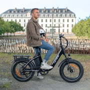Cyrusher Rumble Electronic Bike for Adult 28,500W E-Bike 48V 18Ah UL2849 22 MPH Max Speed Step-Through Bike for Daily Commute
