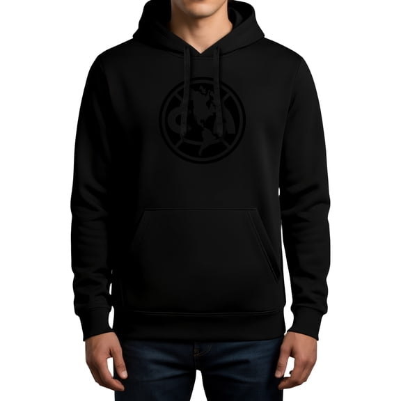 Icon Sports Club América Blackout Hoodie – Officially Licensed Unisex Adult Long Sleeve Hooded Sweatshirt Black M
