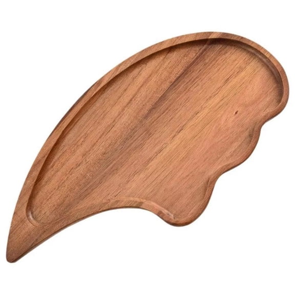 Jiibva Wood Serving Tray Solid, Serving Platters for Food, Rustic Appetizer Tray Board for Cheese, Decorative Wooden Plate for Jewelry, Key, Dessert, Cupcake