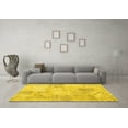 thumbnail image 3 of Ahgly Company Machine Washable Indoor Rectangle Patchwork Yellow Transitional Area Rugs, 4' x 6', 3 of 4