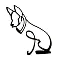 thumbnail image 1 of Escultura de arte minimalista de perro, línea abstracta, hoja moderna, artesanía creativa, 1 of 6