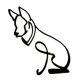 thumbnail image 1 of Escultura abstracta de perros, estatuas de animales de estilo norte europeo, figuras artesanales mi, 1 of 6