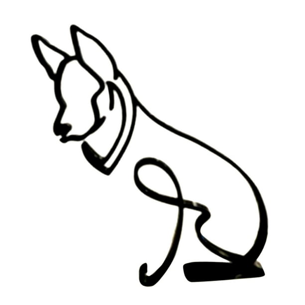 Escultura abstracta de perros, estatuas de animales de estilo norte europeo, figuras artesanales mi