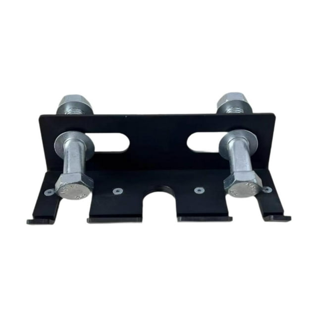 Soporte triple para barra de sentadillas Soporte para barra de pesas Ahorro de espacio para barra de Negro