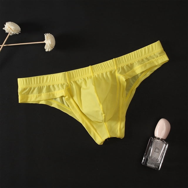 Sous-vêtements Bikini pour Hommes Doux Légers String G-String Caleçons Courts Boxeurs pour Femmes Caleçons Courts Jaune m