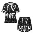 thumbnail image 4 of Lsque I love Math Women's Short-Sleeved Pajama Set - 2 Piece Soft and Lightweight Sleepwear Set-4X-Large, 4 of 9