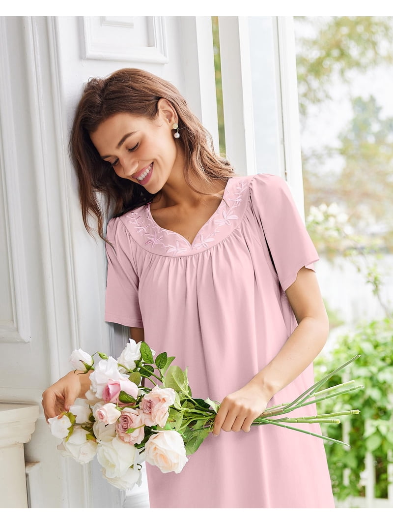 cotton house dress 100% Organic Nightgown Lounge Dress, Chemical-Free Rawganique Model is 173 cm (68.1) tall Comfy Cotton House Dress